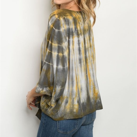 TIE DYE BOHO STYLE TOP - Picture 2 of 8